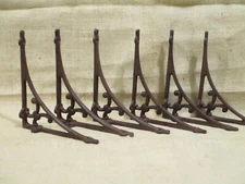 6 Shelf Brackets Corbels Wall Cast Iron Rustic Farmhouse 7 1/2" X 6 1/4" Braces