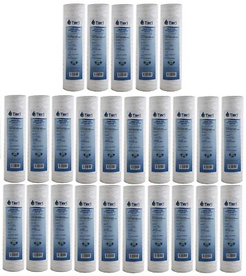 10 x 2.5 Inch 30 Micron String Wound Sediment Water Filter 25-Pack