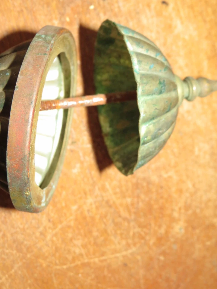 Antique Colonial or Victorian Metal Brass Furniture Finial, 2 by 2 1/2 Inches - Image 4 of 4