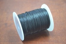 100 METER GENUINE BLACK LEATHER BEADING CORD STRING DIY 0.5mm A175