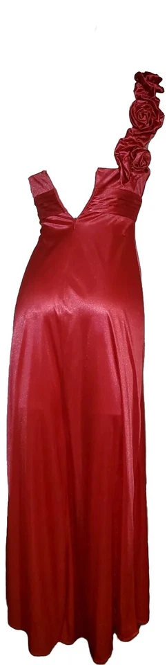 90s Morgan & Co Sz 1/2 Womens Pink Satin Babydoll Whimsical Fairycore Prom Dress - Image 2 of 2