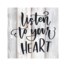 Listen to your Heart Inspiration Rustic Farmhouse Style White Wo B3-12120001024