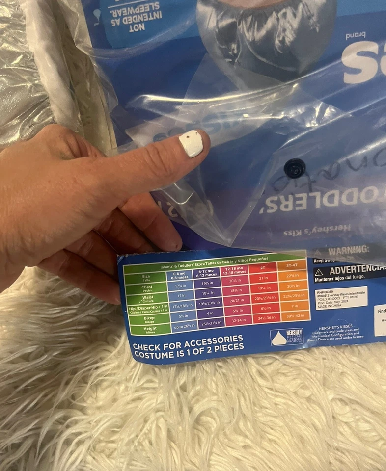 6-12 Meses Rubíes Bebé Hershey's Beso Disfraz Niño Niña Fiesta Cumpleaños Tónico Sombrero Foto 2 de 4