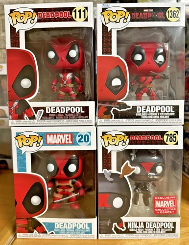 Funko Pops Deadpool Lot Of 4 ... 20, 111, 785, 1362
