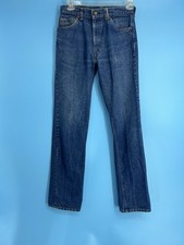 Vintage 80s Levis 515 Jeans 32x36 Fits 31x35.5 Blue Bootcut USA Made Dark Denim