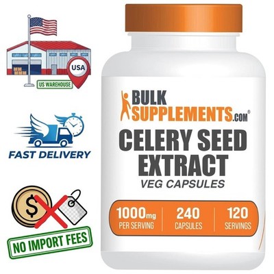 Celery Seed Extract 1000mg | 240 Capsules, 4 Month Supply | Apium graveolens