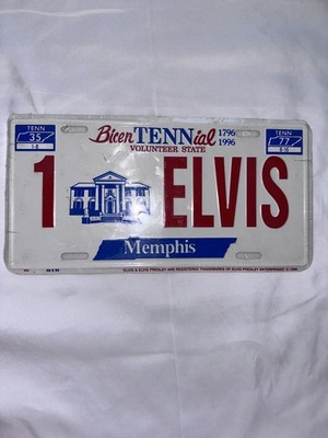 Elvis Presley Booster License Plate Vintage Memphis Tennessee Graceland new