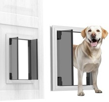 Dog Doors for Large Dogs, Energy Efficient French Dog Door with Aluminum Fram...