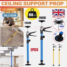 2x Drywall Plasterboard Builder Ceiling Easy Support Props 115-290cm / 50-115cm