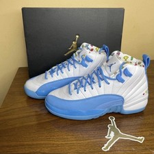 Nike Air Jordan 12 Retro GS Emoji White Blue Kids DQ4365-114 3.5Y