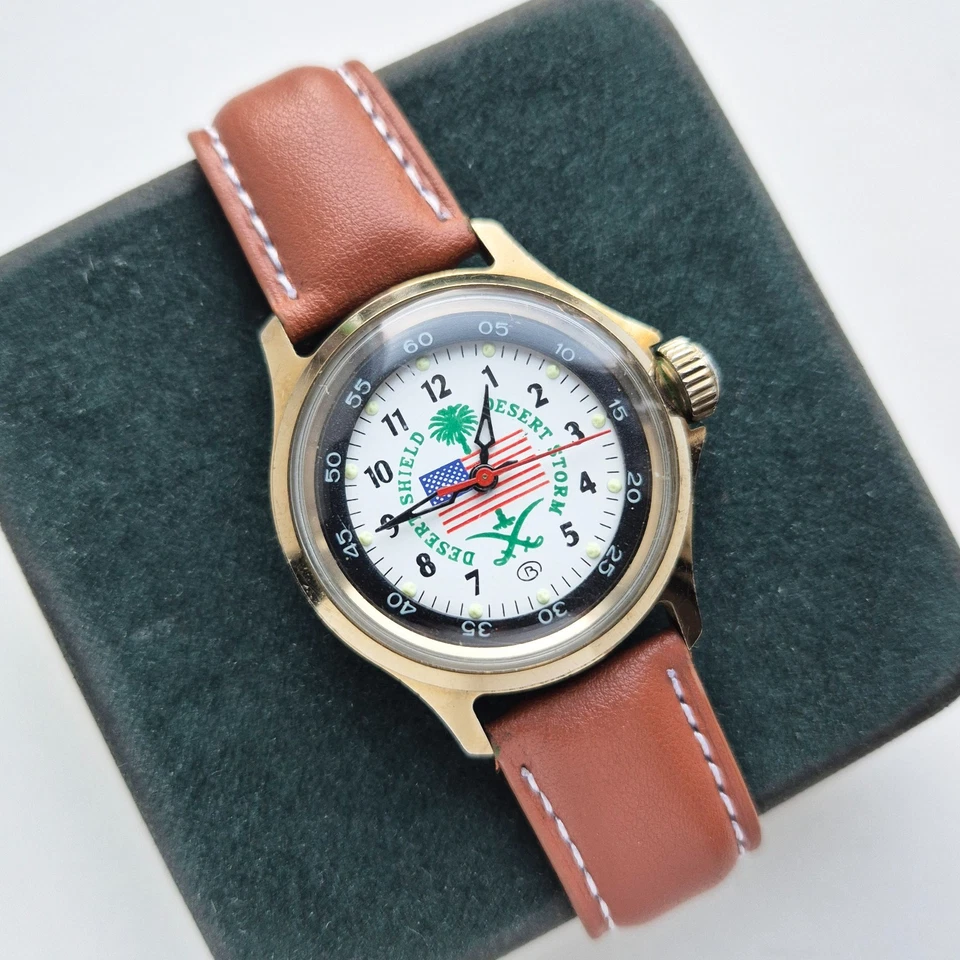 🚩Vintage SOVIET Watch Vostok komandirskie Desert Shield / Storm Mechanical 2409 - Image 2 of 4