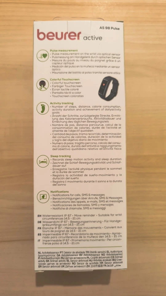 Beurer AS 98 Fitness-Tracker Uni Schwarz Aktivitätssensor Smartwatch - Bild 3 von 4