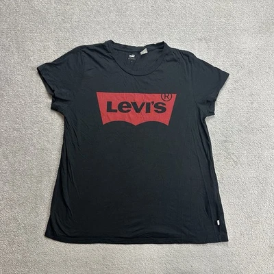 LEVIS Herren T Shirt Kurzarm Gr XL Regular Fit Retro Classic Logo 26000 Schwarz - Bild 1 von 4