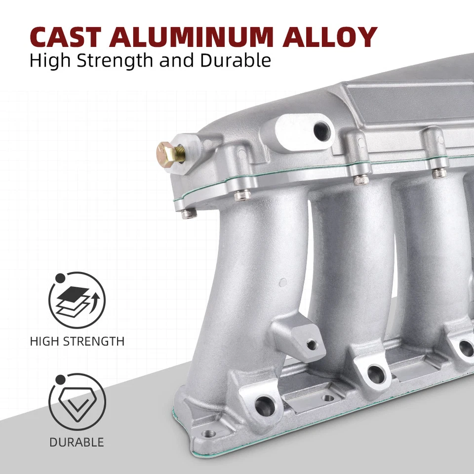 Ultra Street Intake Manifold for Honda K-Series K20A K20A2 K20Z1 K24A1 - Silver - Image 4 of 4