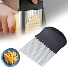 Crinkle Cutter Stainless Steel Potato Chip Salad Vegetable Wavy Chips fries TL