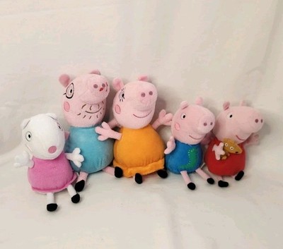 PEPPA PIG Mixed Lot of 5 Plush Family Characters 2021