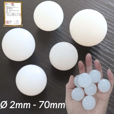 Weiße feste Silikon Ball hüpfende hüpfende Silica Gel Kugeln Durchmesser 2-70 mm - Bild 1 von 4