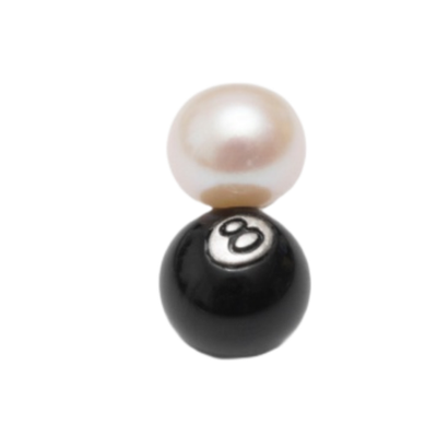 Stussy 片耳用ピアス 黒/パール Stussy 8 Ball Earring Sterling Silver / 100% Authentic | eBay