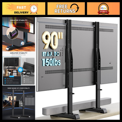Height Adjustable Table Top TV Stand for 37-86'' Flat/Curved TVs, Max VESA 800x60