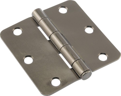 Hillman 1/4" Round Corner Door Hinge Pewter (3") 853388