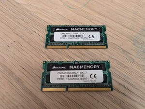 Corsair CMSA16GX3M2A1600C11 8GB DDR3L SODIMM 1600MHz RAM Module - 2 Stück