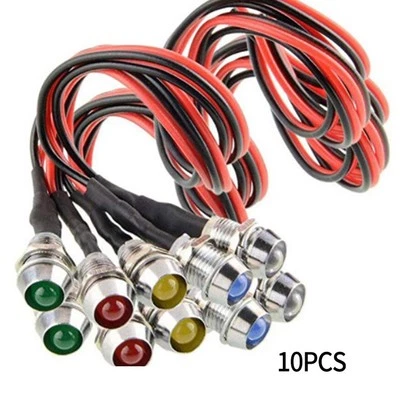 10 Stück Erinnerungslicht LED-Kontrollleuchte 12V 8W Auto Boot Fahrzeug - Bild 1 von 4