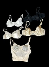 5 Vintage Dainty Bras Size 36B Maidenform Olga’s Christina Bali Titcha Wacoal
