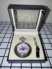 Vintage Standing Buck Deer  Doe In Woods Pocket Watch - NEW