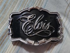 Elvis Presley 1981 RCA Guitar Man LP Promo BELT BUCKLE Felton Jarvis Vintage 80s