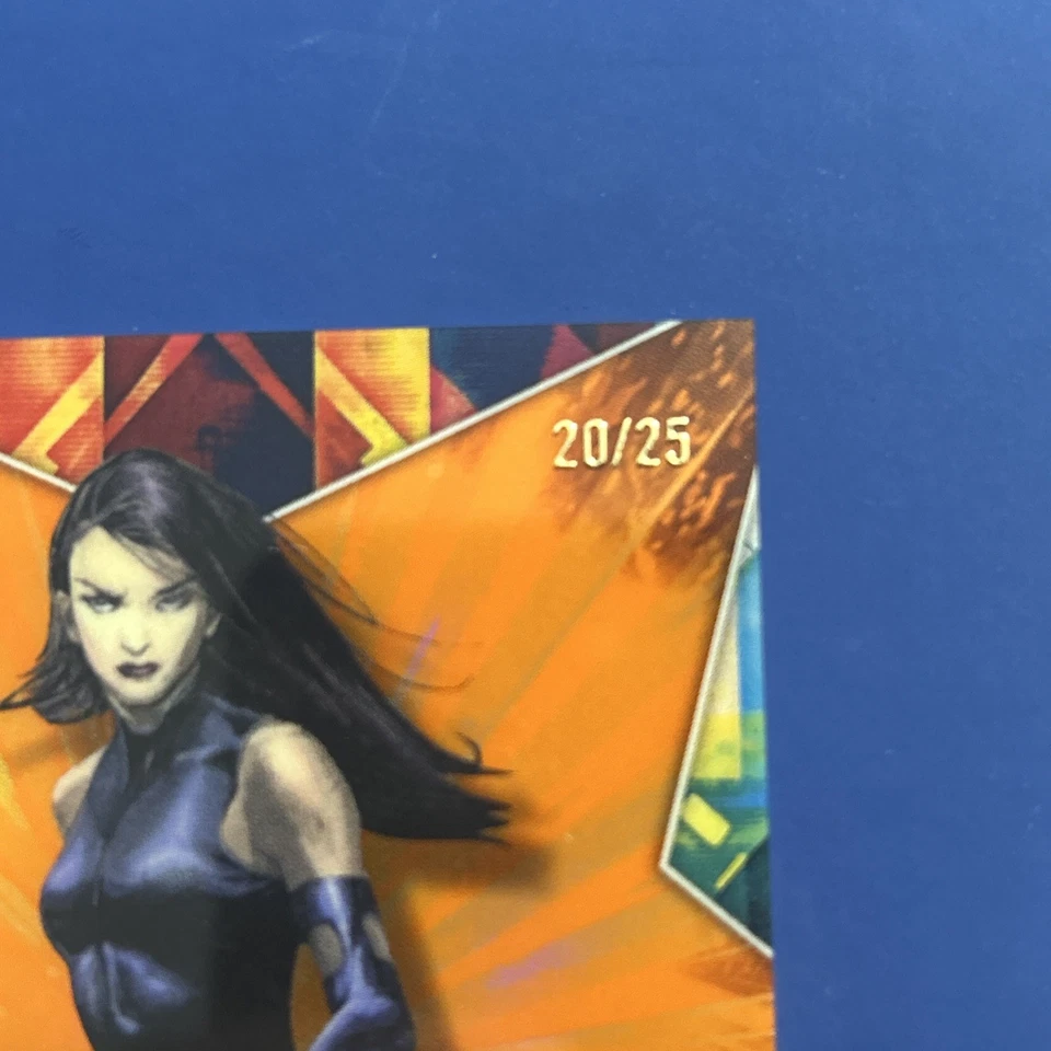 2025 Topps Chrome Marvel Psylocke Facsimile Auto Orange Parallel /25 RARE SSP 🔥 - Image 4 of 4