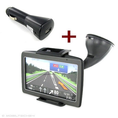 KFZ HALTERUNG + USB ADAPTER passt für Becker ACTIVE 43 TALK TRAFFIC TRANSIT READ