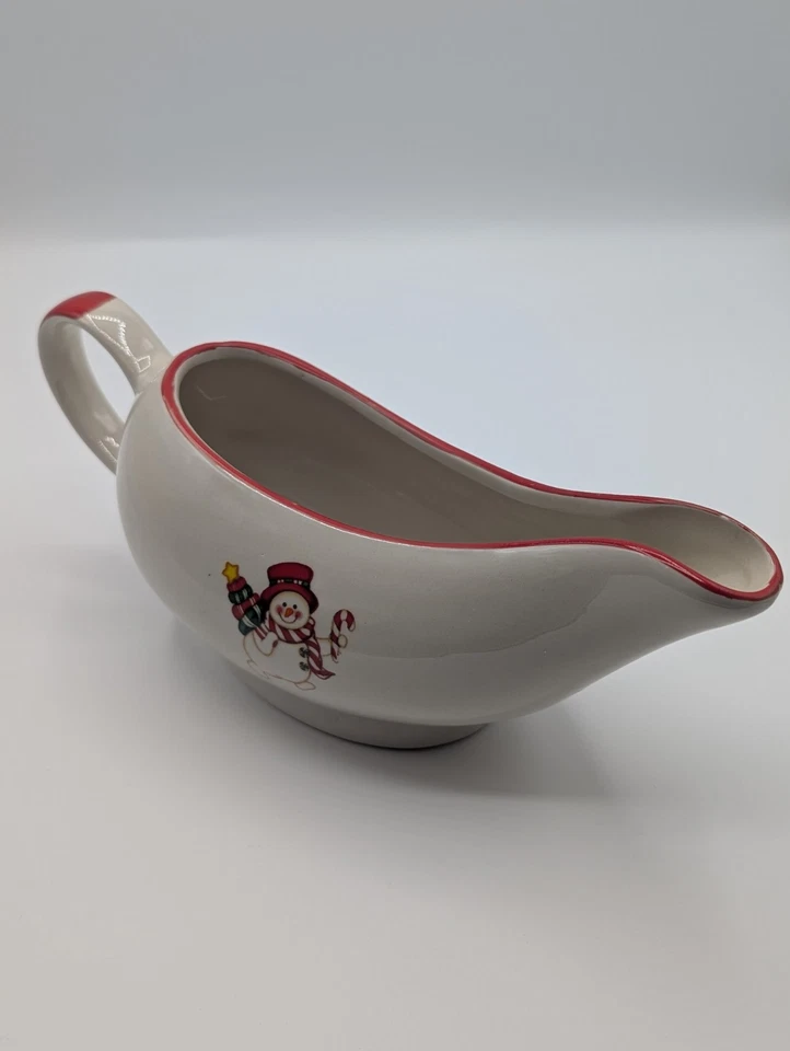  Royal Seasons stoneware snowman gravy boat - Image 2 of 3