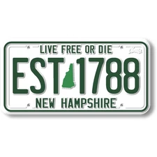 New Hampshire State License Plate Magnet by Classic Magnets, 1.9" x 3.8"