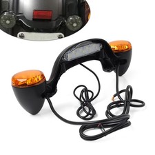 Rear Turn Signal Brake Light Bar Lamp Black For Harley Touring Street Road Glide