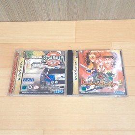 Japanese Sega Saturn Console W/ 2 controllers 5 games & memory * US TARIFF PAID