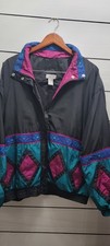 Vintage Lavon by Cheerful Corp Teal Windbreaker Jacket Sz Xl 80-90s Retro Vntg