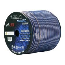 ORION Wired Series 16 Gauge Speaker Wire - Blue/Clear, 1000ft Roll