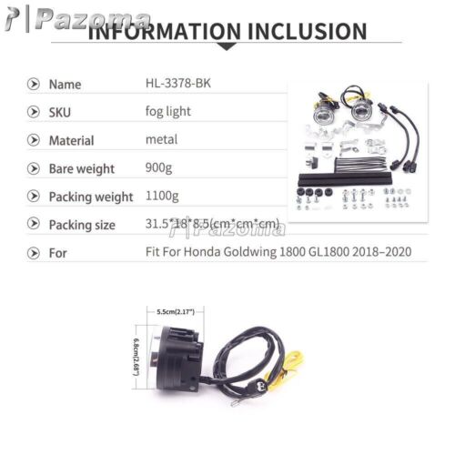 For Honda GL 1800 GoldWing 1800 Gold Wing Strobe LED Fog Lights Attachment Kit - Picture 2 of 10
