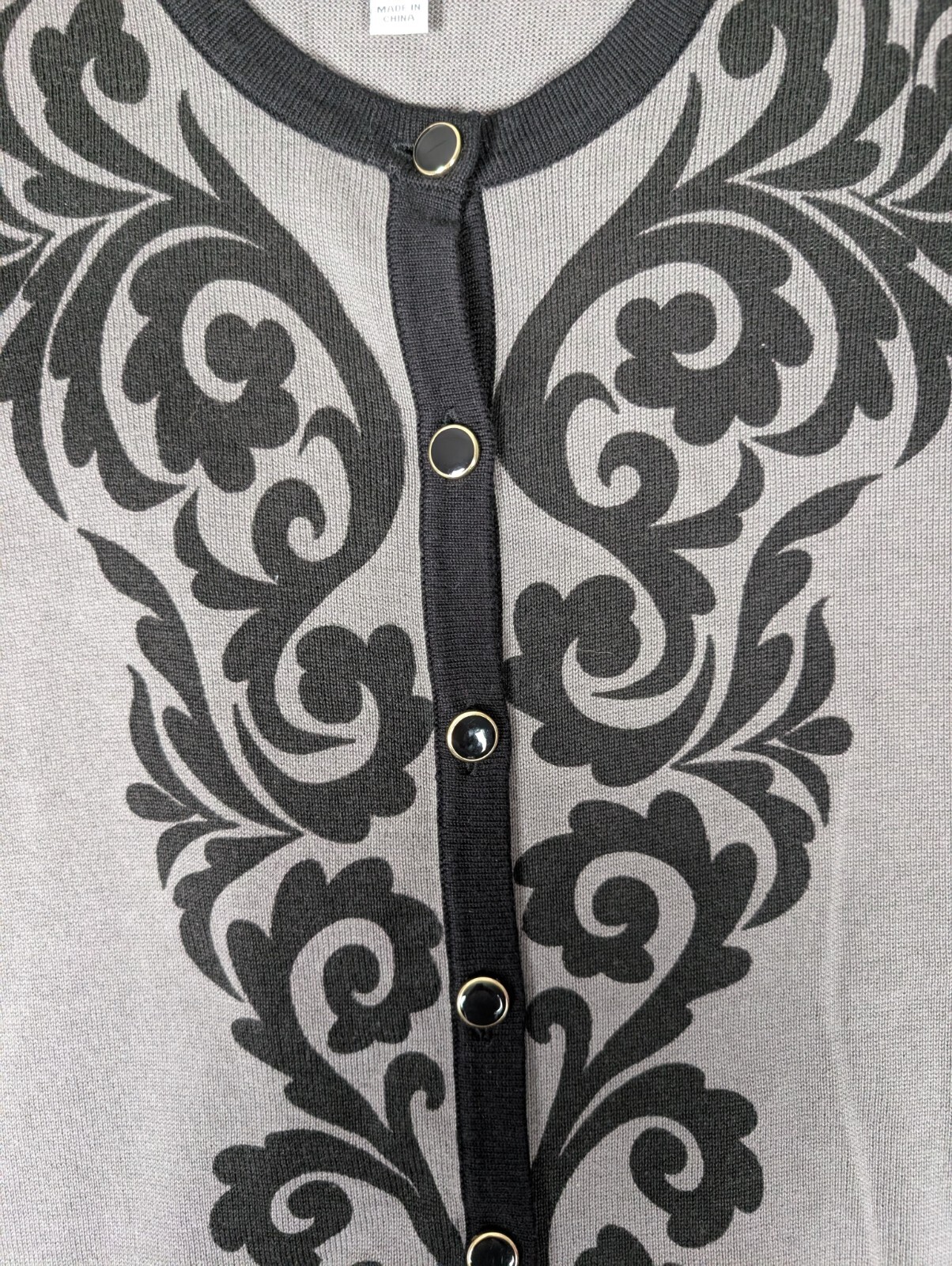 Bob Mackie Wearable Art Top Button Cardigan Women… - image 4