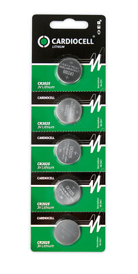 15 x CardioCell CR 2025 3V Lithium Batterie Knopfzelle 150mAh - 3 x 5er Streifen