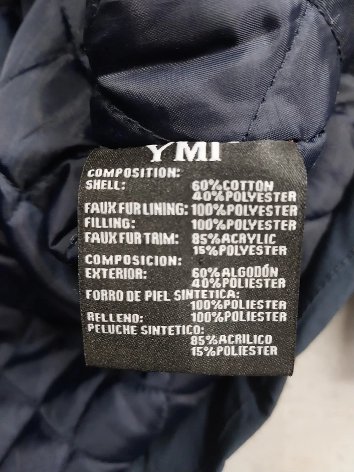 Abrigo parka YMI para mujer mediano forrado de sherpa con capucha militar utilitario cremallera frontal a presión Foto 4 de 4