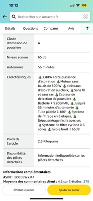 CONTINENTAL EDISON Aspirateur balai sans fil CEVC130CN - 130W - 0.5 L - Cuivre