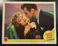 MGM MAISIE WAS A LADY 1941 ORIGINAL LOBBY CARD, ANN SOTHERN, LEW AYRES