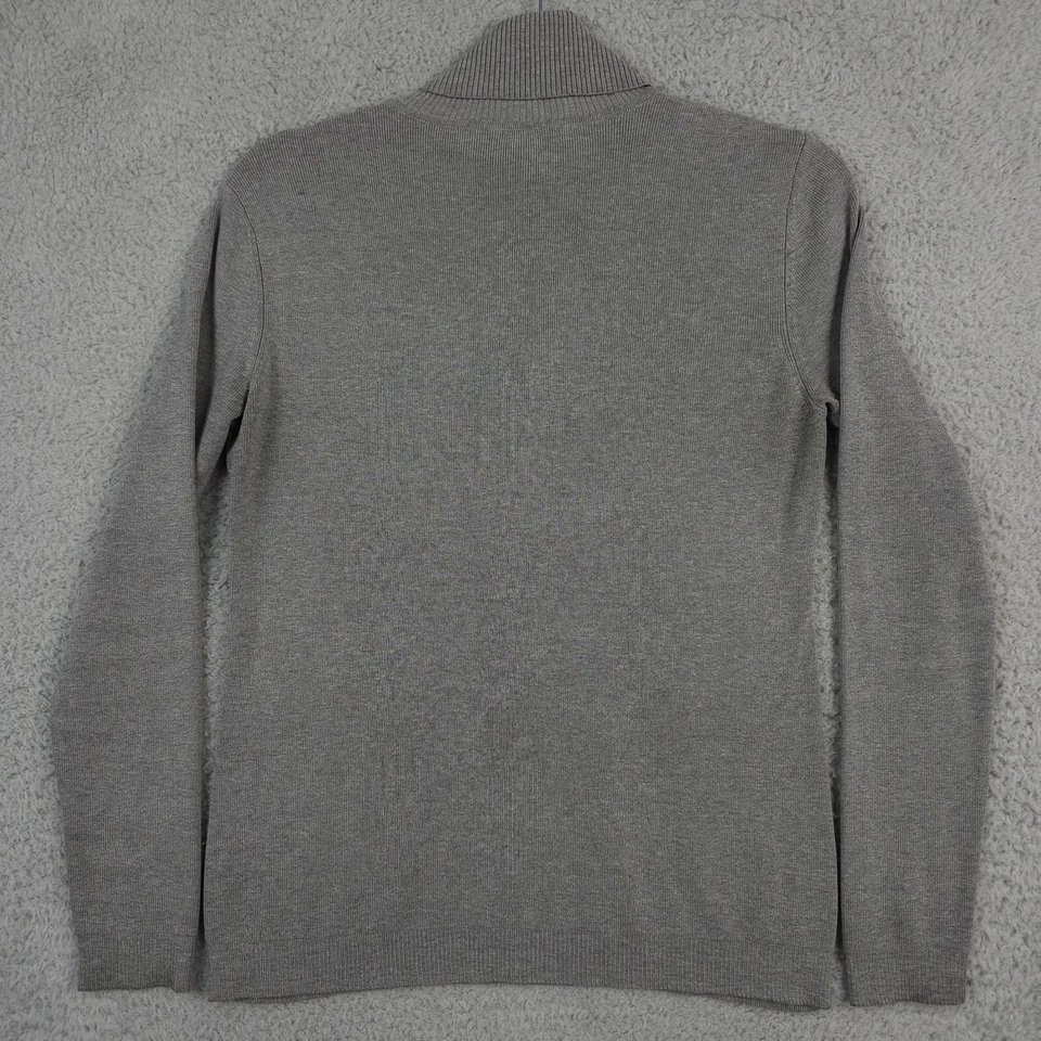 Женский свитер Chicos 1 США средний серый водолазка шелковая смесь пуловер легкий - Изображение 3 из 4