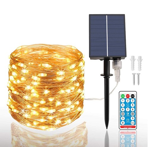 100/200 LED Solar Fairy String Lights Outdoor Waterproof Copper Garden Decor - Picture 12 of 16