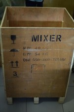 Cassa industriale in legno MIXER - Robusta per trasporto e stoccaggio, 55x46x74 