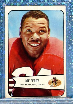   1954 Bowman JOE The Jet PERRY #6 49ERS HOF LOOKY   Million Dollar Backfield