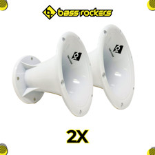 2PC 2  Throat 5.65  Exit Horn Wave Guide UV Resistant Silver Bolt on Compression
