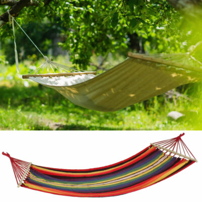 Garten Hngematte Terrasse Textil Holz Sonnen Liege Balkon Auen Mbel 200  cm | eBay.de