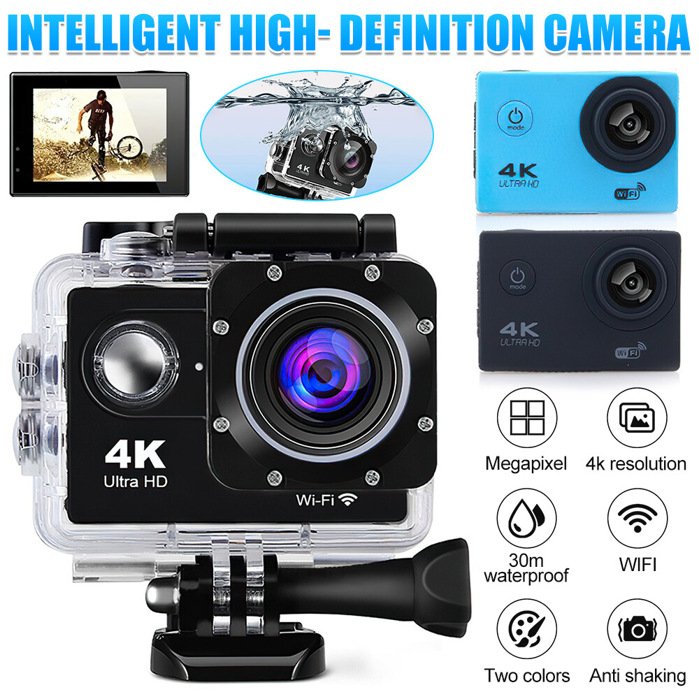 4K 2'' 16MP WIFI Ultra HD Action Camera Sports Camera Waterproof Recorder UK